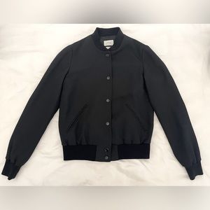 Wilfred Aritzia Black Poussin Bomber Jacket sz XS